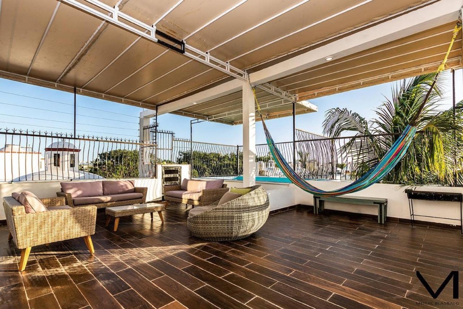Terraza amueblada del rooftop