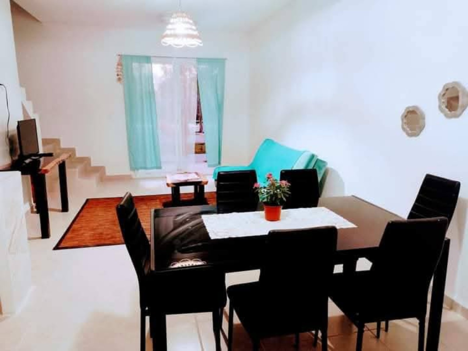 Sala y comedor de la casa en Palmas Turquesas